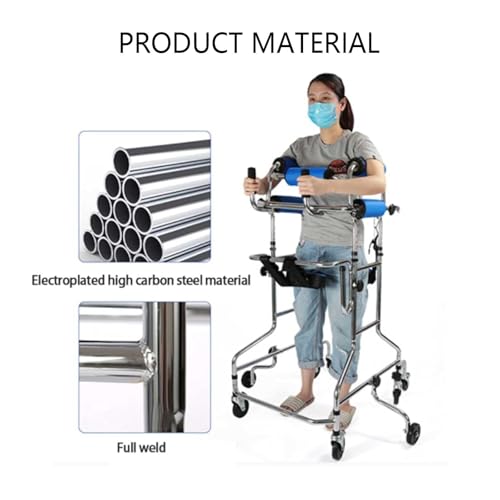 Andador vertical para personas mayores, ayuda portátil para rehabilitación de hemiplejia, altura y ancho ajustables para discapacitados