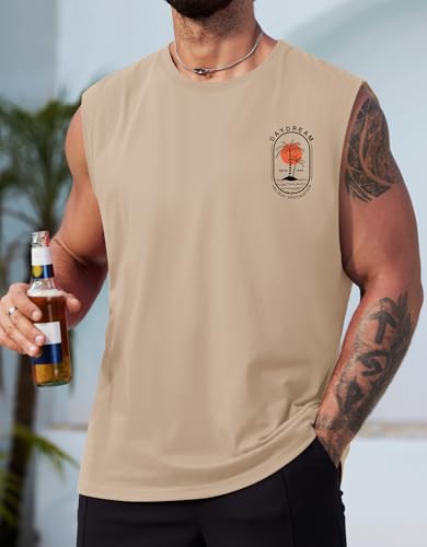 Mens Beach Summer Tank Tops Palm Tree Graphic Vacation Muscle Sleeveless Shirts (S-3XL)2