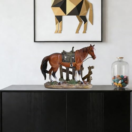 Estatua de resina de caballo para decoración miniatura 4