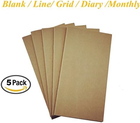 5 Sections Refill Paper for Vintage Handmade Refillable Legends Journal With Elastic Strap Closure -Mix