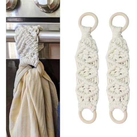 Crapyt Towel Holder Set with Hemp Rope Cover