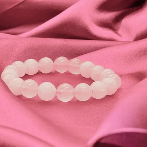 Image of VAMA Siddh Rose Quartz Love Attraction Bracelet | Certificate of Authenticity | Beautifully Crafted with Healing Crystals | Rose Quartz Astrology Bracelet for Women and Men