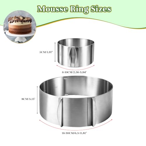 2 PCS Adjustable Cake Ring Set - Image 4