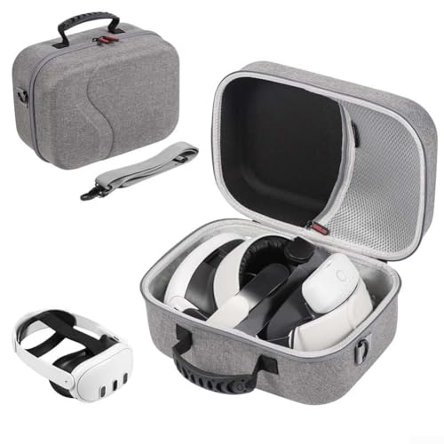 Funda rígida para gafas de realidad virtual Meta 3S con compartimento 2