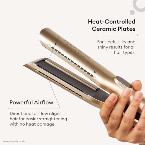 Image of PROTOUCH AIR SLEEK WET-TO-DRY Hair Straightener, Instant Drying, Smooth Styling | Zero Heat Damage | Premium Hair Styling Device