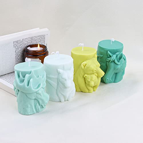 Cestony 3D Animal Horse Candle Silicone Molds For Making Candle Resin Pillar Aromatherapy Candles Wax Soap Flower Specimen Clay Craft #TOP4