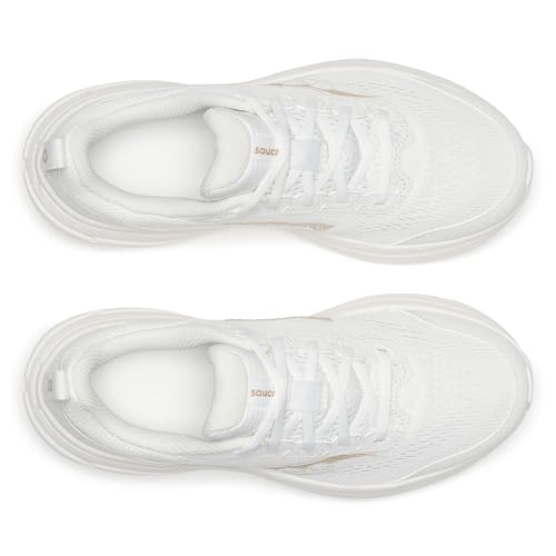 Image of Saucony Women's Cohesion 19 Sneaker, Ivory /Aureat, 6 Wide