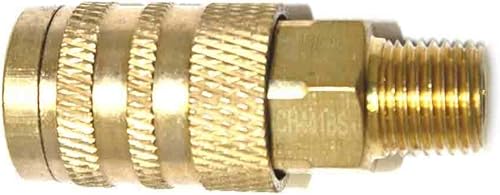 Miniatura 2 de MaxLLTo Acoplador de latón industrial de repuesto de 14 pulgadas x NPT macho de 14 pulgadas para neumática interestatal CH441BS