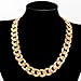 FILMOON 14K Gold Plated Chain for Men Chunky Miami Cuban Link Chain Necklace for Women Men