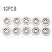 Replacement Shower Door Roller 10 Pack with 19mm, 23mm, 25mm Nylon Wheel Diameter for Glass Shower Doors, Adjustable Door Pulley, White(25mm)