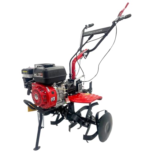Image of Balwaan Krishi Power Weeder with 212 CC 4-Stroke Petrol Engine (Red&Black) | for Inter-Weeding in Hilly Regions with 24 Blades, 30 inch Width & 10 inch Cultivation Depth, Lightweight & Easy Handling | BP-450