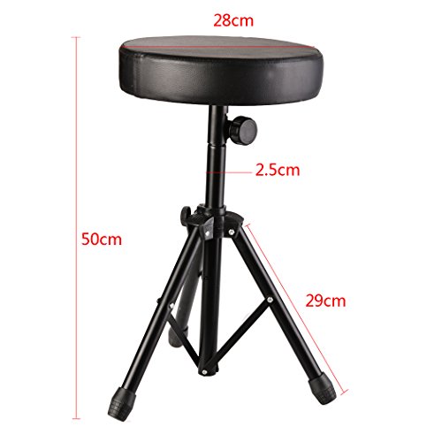 Mauccau Drum Throne adujutable and softable Padded Drum Seat,Stable Drumming Stools with Rubber Feet, for Drmmers Adults and Kids. - Thumbnail 4