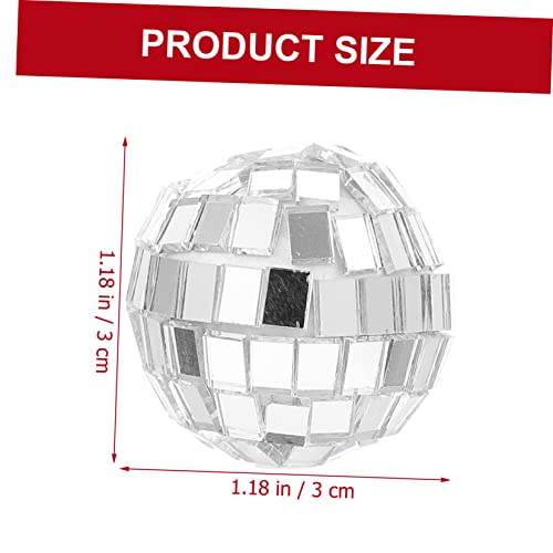 Bola espejada pequeña de vidrio VANZACK, 20 piezas, adorno para bodas, escenarios, fiestas y decoración navideña miniatura 6