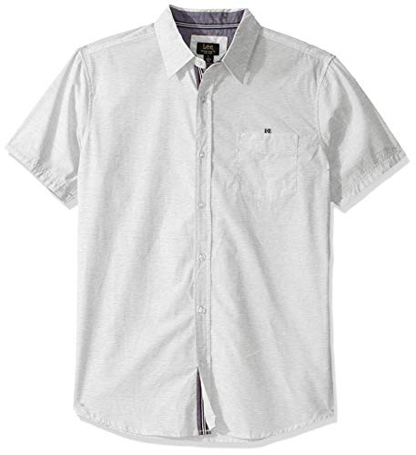 Lee Men's Short Sleeve Button Down Plaid Shirt