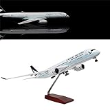 24-Hours 18” 1:160 Airplane Model HK Cathay Pacific Airbus 350 Plane Model with LED Light(Touch or Sound Control) for Decoration or Gift