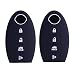 2Pcs XUHANG Sillicone key fob Skin key Cover Remote Case Protector Shell for Nissan Teana Murano Maxima Pathfinder Rogue Versa 370Z Sentra Altima Smart Remote 4 Button Black