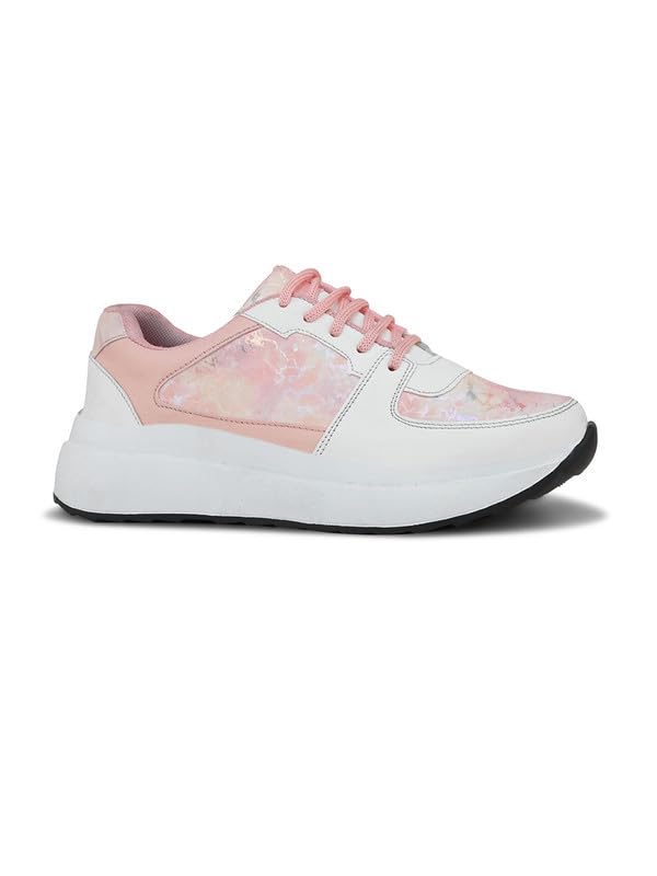 Image of XE Looks Women's Stylish, Attractive & Fancy Lace up Sneakers Shoes All Day Casual Wear for Women & Girls