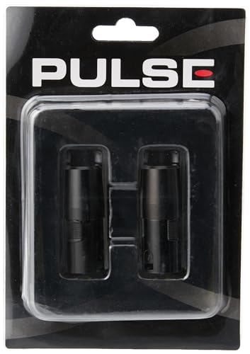 PULSE 3‑Pin XLR DMX Terminator (2 Pack), 110Ω DMX512 Signal Terminator for Lighting Fixtures, All‑Metal Housing