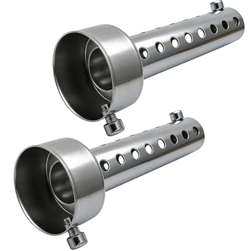 BOLOJAU Silencieux universel de 42 mm pour moto, insert antibruit amovible DB Killer, déflecteur de réduction du bruit, silencieux pour pot d'échappement de moto, silencieux réglable