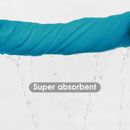 JML Mikrofaser-Badetücher, extra großes Badetuch, 6er-Pack, 76,2 x 152,4 cm, übergroß, weich, super absorbierend und schnell trocknend, Badezimmer-Handtuch-Set für Sport, Fitness, Yoga, Blaugrün – Bild 6