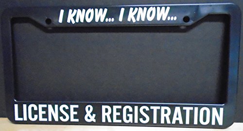 LICENSE & REGISTRATION LICENSE PLATE FRAME HOLDER 6 X 12 RAT ROD GASSER
