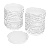 Warmhm 100 Stück Papierbecherdeckel Einweg Pappdeckel aus Papier Biologisch Abbaubar Kaffeebecher Deckel für Hotel Ktv Bars und Gästezimmer zur Auslaufsicherung