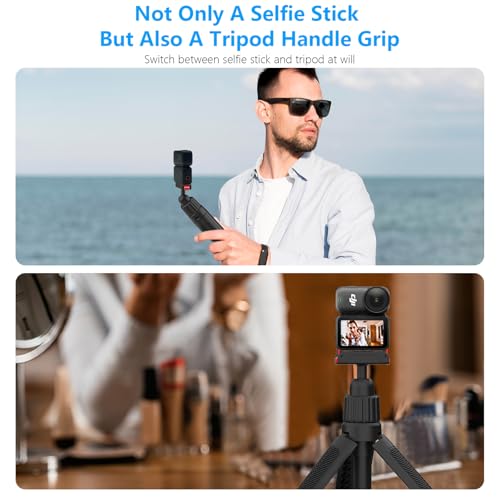Image of Osmo Nano Selfie Stick Tripod Stand with Magnetic Quick Release Adapter, 360 Rotation Mini Extension Rod Handle Grip Monopod for DJI Nano Accessories