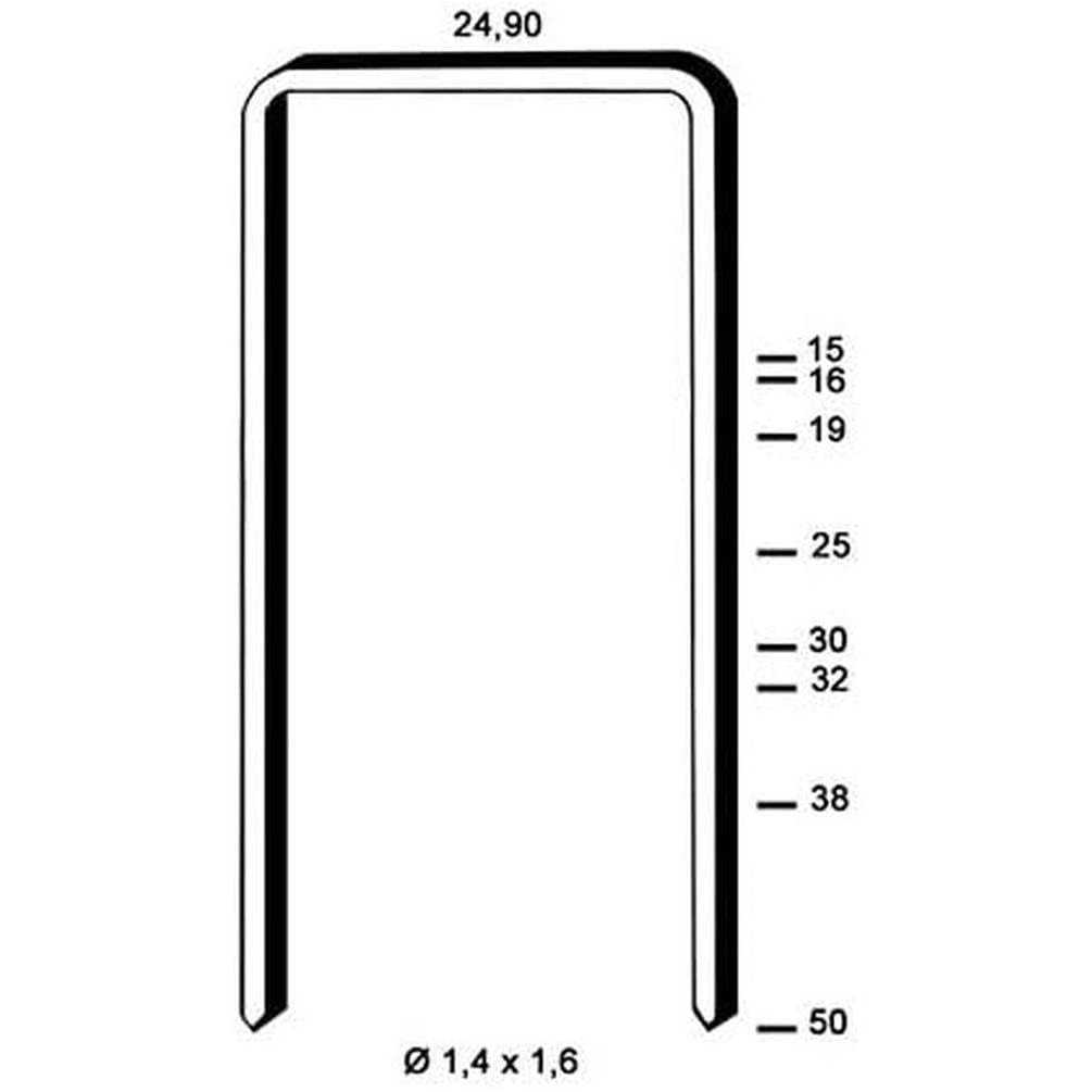10 000 Agrafes Claires Wc-30-24.9x30x1.4x1.6 mm - D-Work