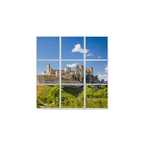 Château médiéval sur carreaux céramique pour crédence cuisine et salon