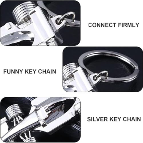 ZHAOYCSH Silver Racing Car Keyring – Metal F1 Keychain for Men, 3D Sports Car Model Key Ring for Racing Fans, Father’s Day, Birthday & Christmas – 1 PC Stylish Car Accessory - Image 2