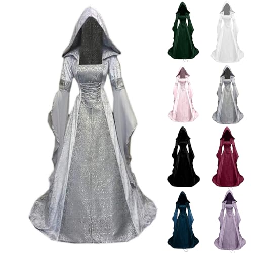 Renaissance Costume Women Corset Dress Hooded Dress Witch Costume Women - image 1