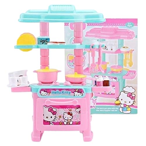 OANGO Mini Plastic Kitchen Set for Girls - 47 pcs Cartoon Themed Series Kitchen playset with Full Utensils Set - Ice Cool Princess Kitchen (47pcs Kitty Set) (B0BR84CLWF) Amazon Price History, Amazon Price Tracker