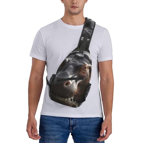 Bolso cruzado para hombre estilo bandolera deportivo negro miniatura 7