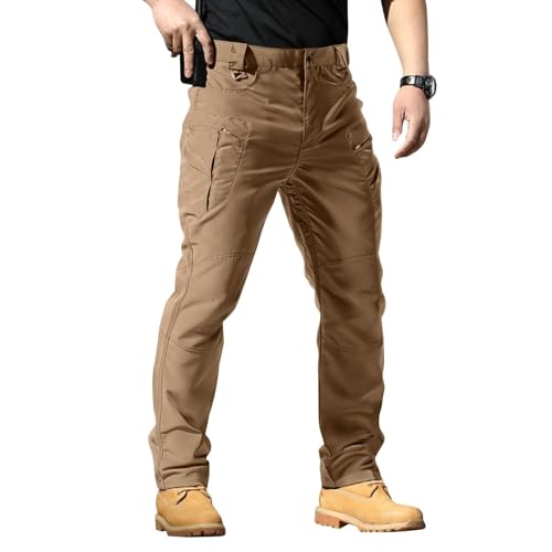 Pantalon tactique pour homme résistant à l'eau avec plusieurs poches, extensible, séchage rapide, Ripstop, pantalon cargo de travail, pantalon de combat,...