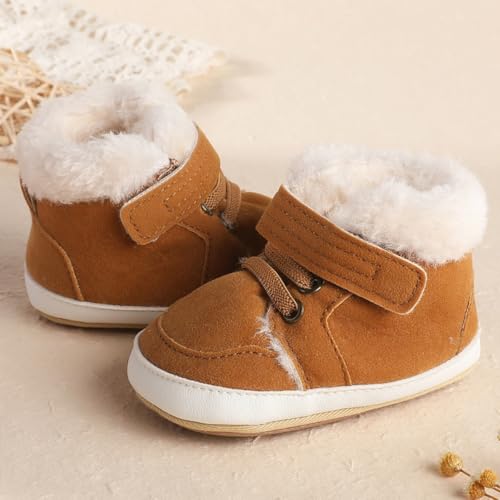 Baby Boys Girls High Top Ankle PU Leather Sneakers Soft Rubber Sole Infant Moccasins Newborn Oxford Loafers Anti-Slip Toddler Wedding Uniform Dress Shoes2
