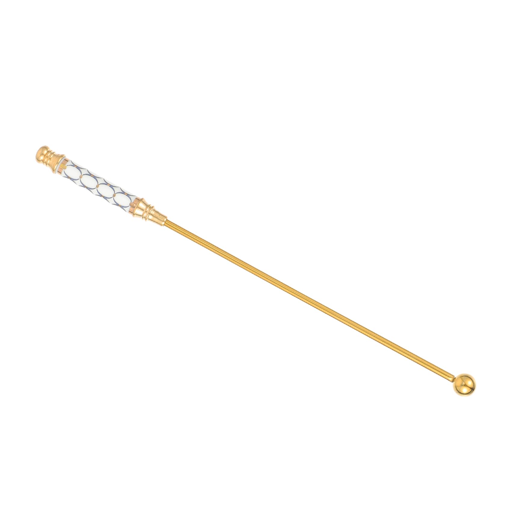 GREENADSCAPECoffee Stirrer Coffee Cocktail Stirrer Stir Sticks for Coffee Stirring Vintage Swizzle Sticks Fruit Juice Beverages Drinks Stainless Steel Beverage Stirrer Blue re-usable