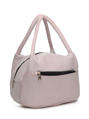 Image of ENSAC Fabric Hand Lunchbag For Women | Trendy Shoulder Bag for Daily Use | Lightweight, Spacious & Stylish Lunch bag for Office, Shopping, & Travel Use