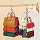 Greyoe Krawattenhalter, Gürtelhalter Kleiderschrank, Schalbügel, Hanging Bag Rack Multifunktionale Gürtel Krawatte Sling Hook Organizer für Krawatten, Schals, Tücher, Taschen, Schwarz