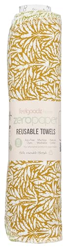 Feelgoodz Zeropaper Reusable Paper Towel (10 Count), Botanical Print