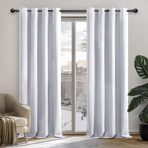 Deconovo Vorhang Verdunkelungsgardine mit Kälteschutz Gardinen Wohnzimmer...
