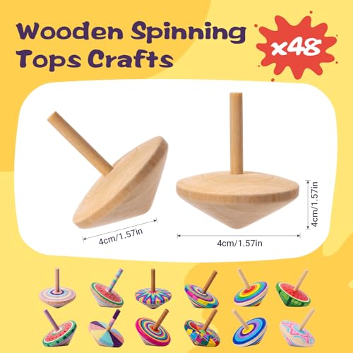 image for DoubleFill 48 Pcs Bulk End of Year Student Gifts, DIY Unfinished Woode