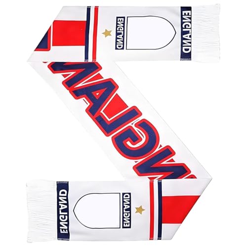 Image of GxouQcn England Scarf, England Football Scarf, World Cup Football 2026, England World Cup 2026 Merchandise for Football Match Cheering, England Football Merchandise