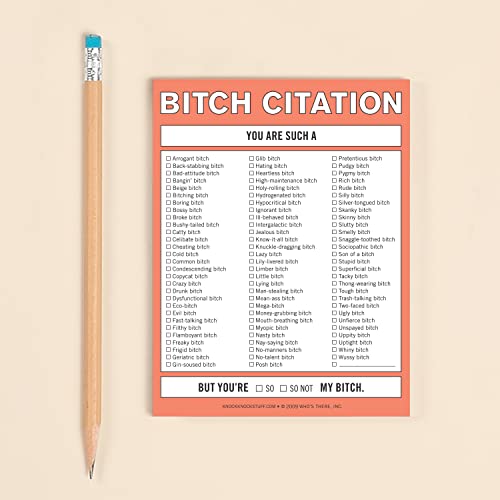 Formato para pedir disculpas Knock Knock Bitch libreta de notas de disculpa originales en inglés 4