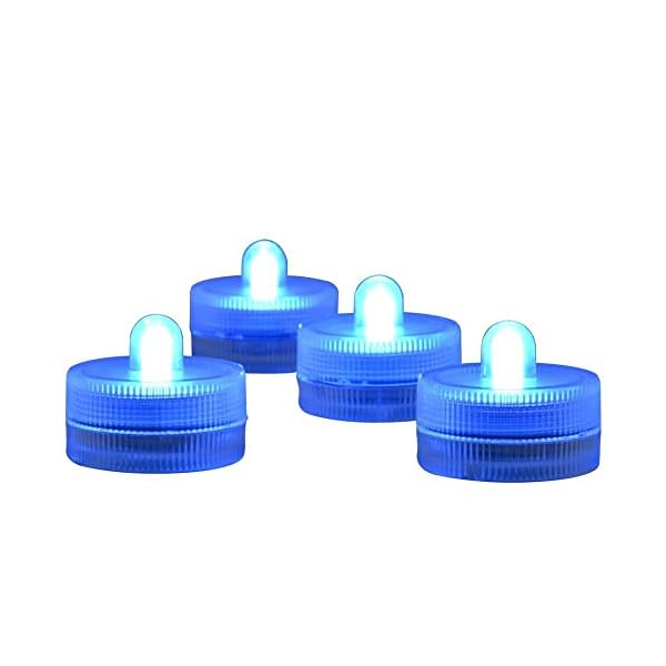 Afoosoo 50 Stück Unterwasser-LED-Licht Flammenlose LED-Kerze Batteriebetriebenes Teelicht Tauch Dekorative Lichter für…