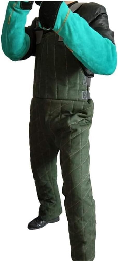 Anti-Dog Bite Jumpsuit,Dog Training Suit,Dogs Anti-bite Jumpsuit,Training Dog Bite to Strengthen Safety Clothing(ArmyGreen,Medium)