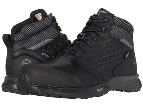 Timberland PRO Timberland PRO Men's Reaxion Mid Composite Safety Toe Waterproof Industrial Hiker Work Boot, Black/Grey-2024 NEW, 10M