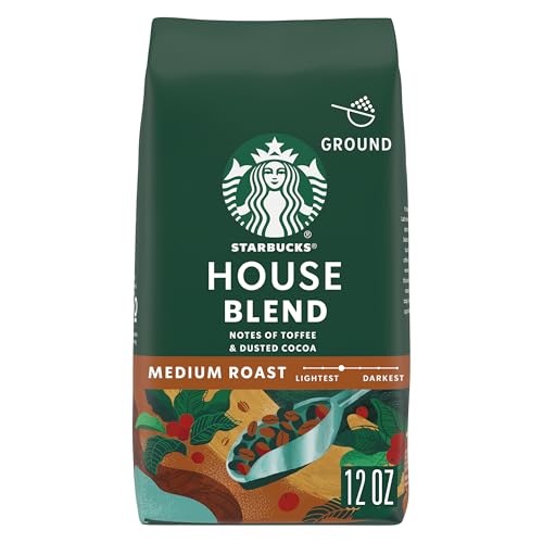 Image of Starbucks Ground Coffee, Medium Roast Hot or Iced Coffee, House Blend, 12 oz