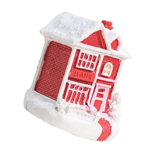 SUPVOX Christmas Village Houses Resin Statues Set European Aesthetic Small Houses Xmas Ornament Decor Holiday Decor