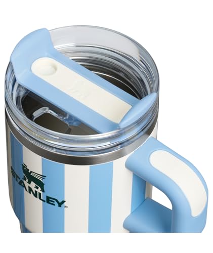 Image of STANLEY Quencher H2.0 Tumbler with Handle and Straw 20 oz | Flowstate 3-Position Lid | Cup Holder Compatible for Travel | Insulated Stainless Steel Cup | BPA-Free | Cornflower Cabana Gloss