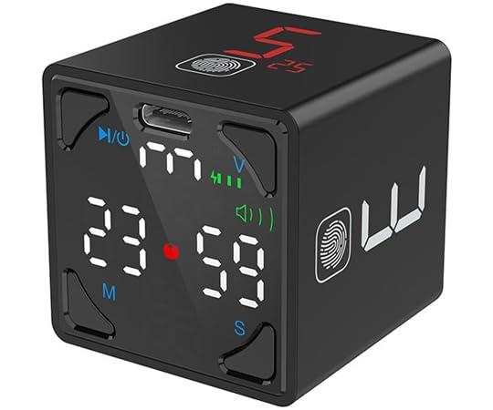 お値下中❗️未使用TickTimer1台多役！キューブタイマーポモドーロタイマー黒 Amazon｜llano TickTime Cube 楽しく時間管理ができるポモドーロ